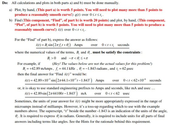 All calculations and plots in both parts a) and b) must be done manually Do: a) Plot, by hand, (This part a) is worth 5 point