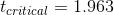 teritical = 1.963