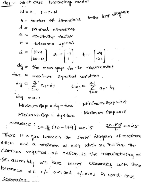 model toleanenq case Ansnbist in-the loop n= number of. dnrensfong ominal dPmensToné factor t - tolerance fpread 19.9 20 O he