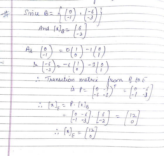 As Transution malrix -3 -6- 2 2