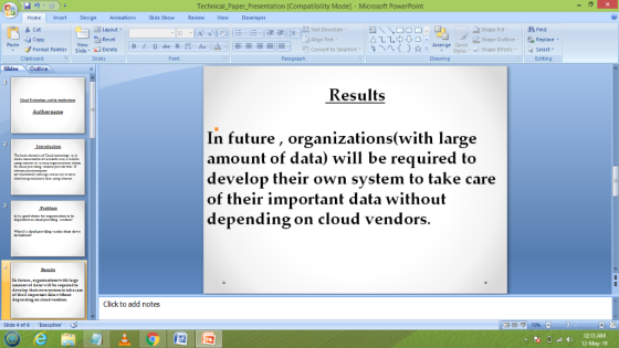 Technical_Paper_Presentation [Compatibility Mode] - Microsoft PowerPoint Home Insert Design Animations Slide Show ReviewView