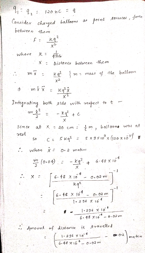betweenhem 2. where K XDitance between thenm Kat m: mas,ヅ ,the balloon 2- 2. nteyratin both ide with espect to t when X: mete
