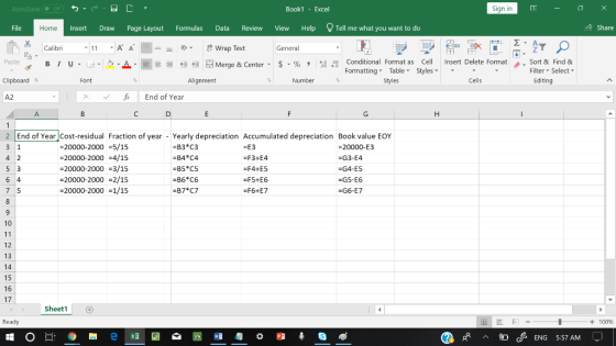 Book1- Excel X AutoSave ( Off Sign in Tell me what you want to do File Formulas Review View Help Share Home Insert Draw Page