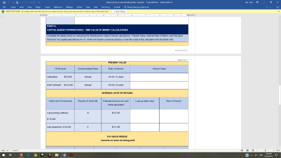 Week 4 Financial and Operabing Ratios Template Protected View Saved to this PC M. Trent Tell me what you wwnt tn de ile Drw D