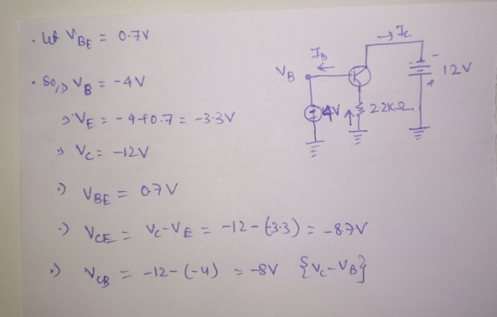 o V VBE = 07V