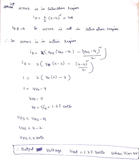 Let oen 2. D S Vat=1.25 Votto whan Vín.uv Voltage