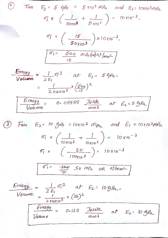 2 Fooy and E loxlD3MPa 5 xio3 Pa ) OXIO-3 5 xlo3 Oio3 15 =1OxID 50xio3 500 mRabaN/mm2 Enegy Voluune 672 2 E 5 efa at E, = 2 5