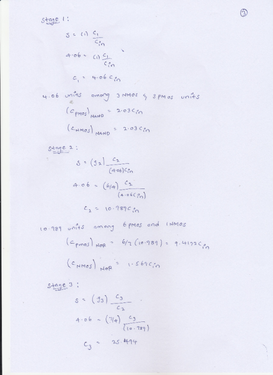 stage. 3 PM os units 2 03 2.03 CM) NAND Sae 2: aman 6 pmos and (NMOS stage 3 C. 1