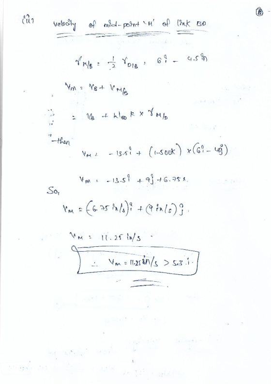 Problem 2 8 Points Knowing That At The Instant Shown The Angular