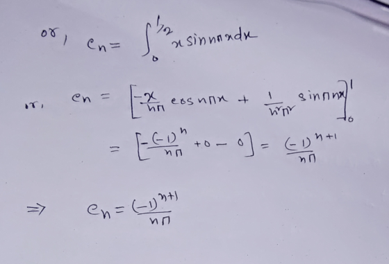 n sinnandk en= sinnn |-2 Cn eos nnx 1 en