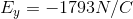 E_y = - 1793 N/C