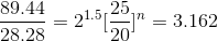 ,1.52. In = 3.162 89.44