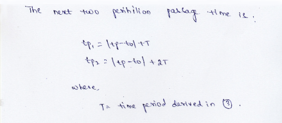 The et o pashilion Ta time period derived in ③