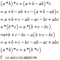 (a*)*с- (а+в- аѣ) *с —а +в- ab +c - (а +b - аb)c 3Da +b+c-ab - ас - вс + ab a*(в*c)-а*(в +с -bс) %-а+в +с- bс - a(b+c-bc) %3D