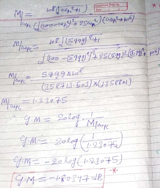 CLASSTIME page No. toet Date M= ope MK (5&71-03)xUsee) 22075 M LMa .920 757 M