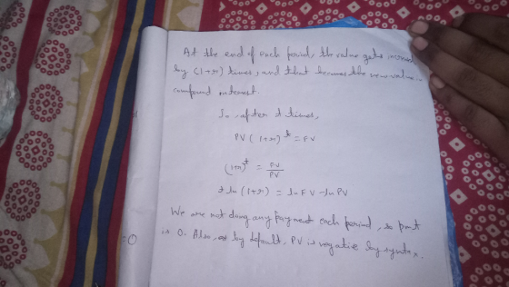 oο At e end inse r Cl+9)ues yand that ecmes be vewvale Campend nterst Sa ater dines - FV PV Ju (+9) JuFV-uPv We are na Pmt