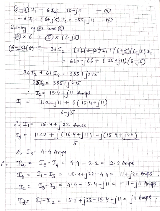 A Use The Mesh current Method To Find The Branch Current Ia In The 