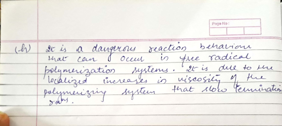 Page No: raction behaionu I is a Sree Taodical u duue to hal Occul Car yslems.is inereaye io Frelymerization Lochlizid einato