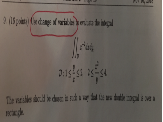 (l6 poinsy le chage ofvaraeal The variabes shoald be do rectangle r doubhe atngpa s