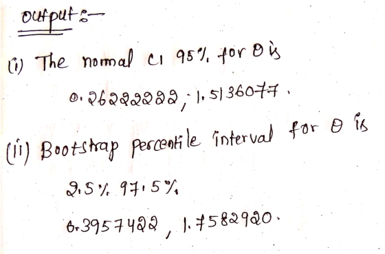 6082088 1, 51360キチ 田、 , (i) BootshqP percen ile interval for θ 63957 QQ , l朽829Q0.