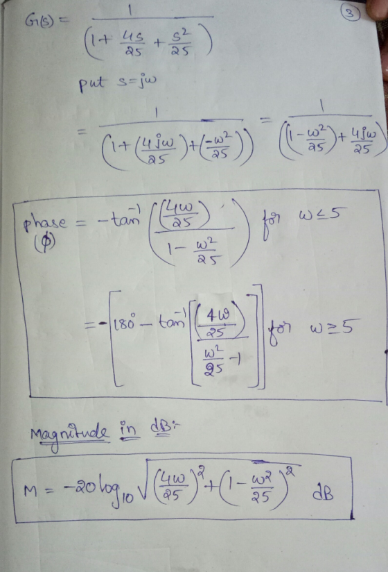 G) +e S2 S 1. as put s-jw 2 as as 35 as -tam w as -) phase tam4u O 180 W2 2 5 Magniude in des -90 10 C4W @5 M =20 dB 25