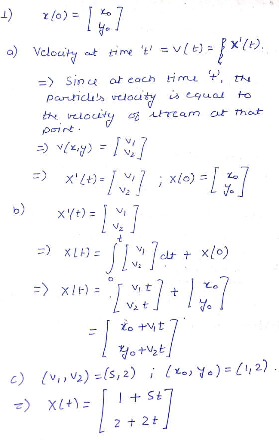 time ,t =v (E)-Ex(t) o) Velocity at is equal to Doirt b) 1 สู่ 2 + 2t