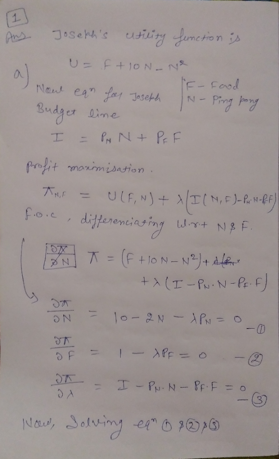 1 Jeseks utitiry dnction s Aus HOn C f+1o N. N - Food Naw ean fo Joseth N - Bundger Oime Pe F PN N+ Profit monimisastion JIF