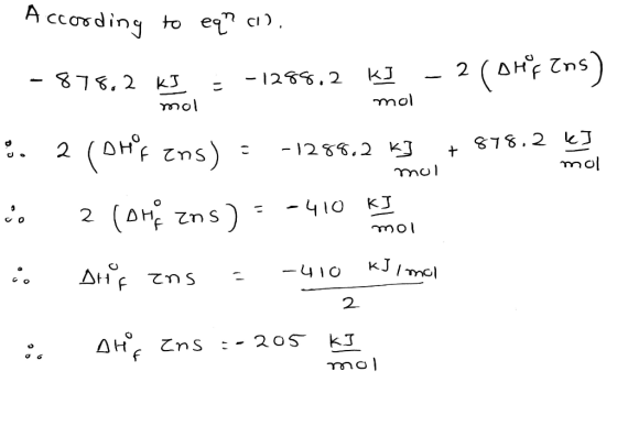 According to eq??). mol mol 3 -1288.2 k] + 878.2 ] mol mol -878,2 kJ = -1288.2 KJ - 2 (otec Ins) :. 2 (DHørens) = -1288.2 K2,