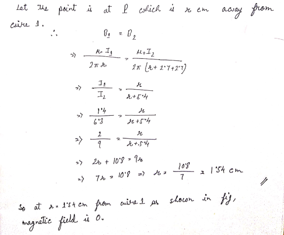 1. Let the point is at l which is no em away from wire 1. B 2 B 2 » Mo I MIZ 20 do 2m (2+ 2*1+2-1) » some >> or to find 27 Ź