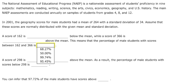 The National Assessment of Educational Progress (NAEP) is a nationwide assessment of students proficiency in nine subjects: