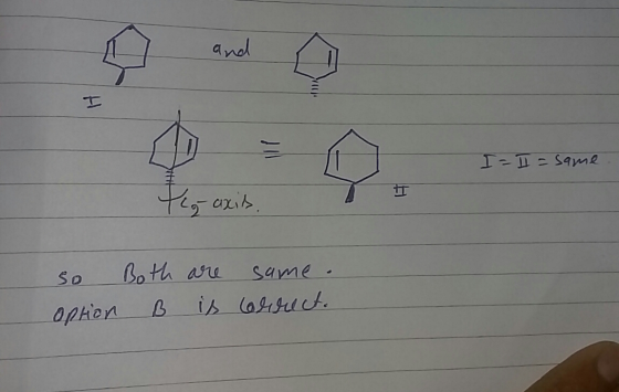 . DK I = II = same. I hoaxis so option Both B are same. is brrecto