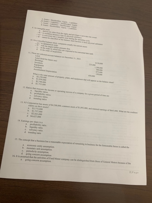 Ang Landheld for future Equipment Future Accumulated Depreciate 450.000 What is the call amount of property, plant, and S2500
