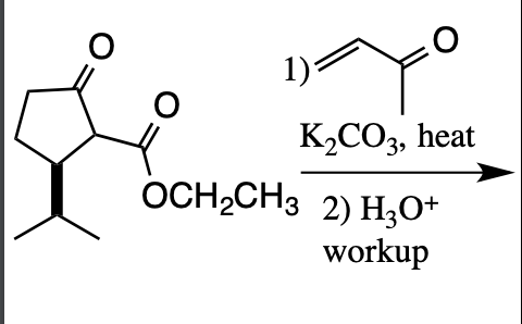 o 1) K2CO3, heat OCH2CH3 2) H3O+ workup