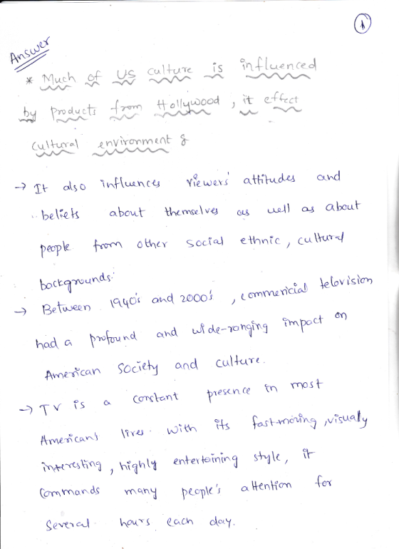 uence Culturalnviroment - Tt als o inflances attitudes and viewers beliek about themelve sa s about peopk m othe socta ethntc, culhur ckaounds hadnd and deon mpoct en Anecan Society and culture eunce most ente temin Com mands many pecple Hentfion ex