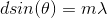 dsin(\theta)=m\lambda