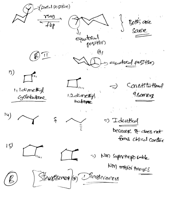 - Arged position) N t M ? Both are J Same equetorid position (B TT .. W a s equatorial pel tors - constitutional lildimethyl