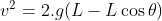v^{2} = 2.g(L-L\cos \theta )