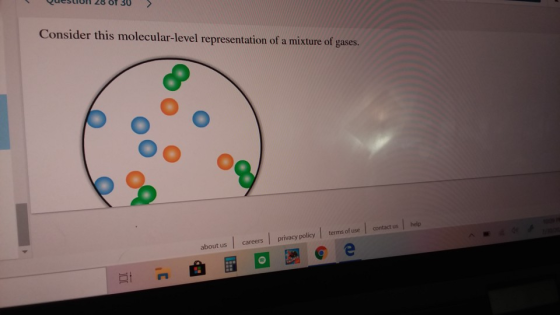 OT 30 Consider this molecular-level representation of a mixture of gases. I help contact us terms of use privacy policy caree