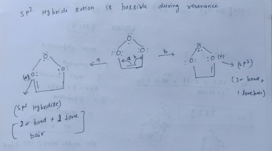 sp² Hybridi sation is bossible during resonance 0 : 0. ab :0(+) :: JO9 :O (882) Canyo: 71 dB (20 bondt I love pain) (sp2 Hybr