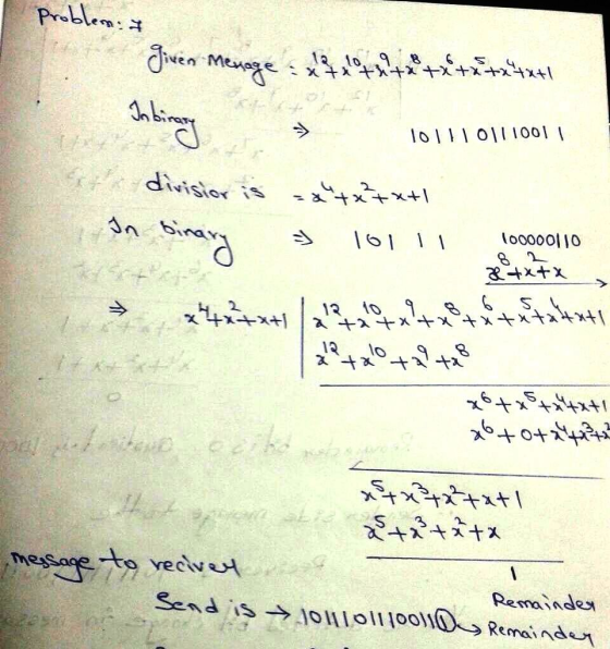 Problem : lo I oI 1001 161 \ \ (ooooo! Io Remaides Send is →.loll loll loong.> Remainder
