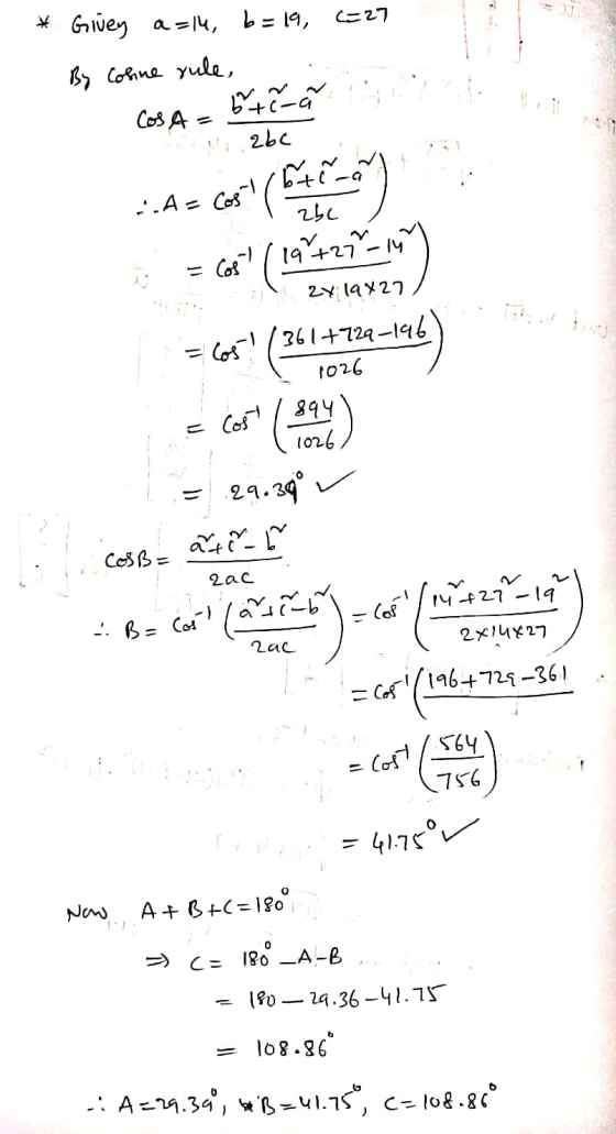 * Giney a=14, b=19, 2=27 6, Севама yula, b +(-4 EIN, abc CosA = 642-9 ...As Cory (FACT abc = 65 (197+27-min) =(! ( 26 1864-1