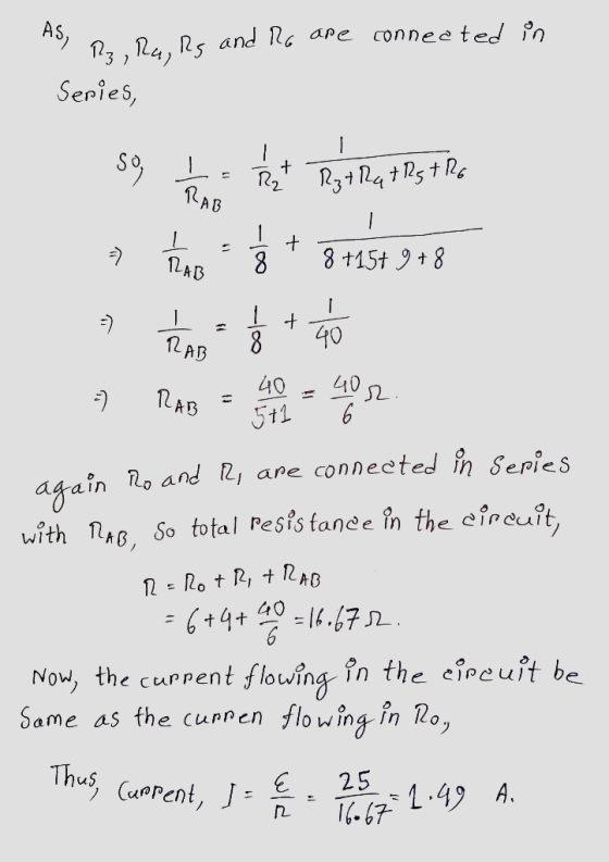 AS, Pz, Ra, Rg and RG are connected in 2 Series, 1 1 so + R2 RAB Rzt Rat Rstro - ㅗ - + =) RAB 8 8 +15+ 9 +8 - I + RAB oo 40 y