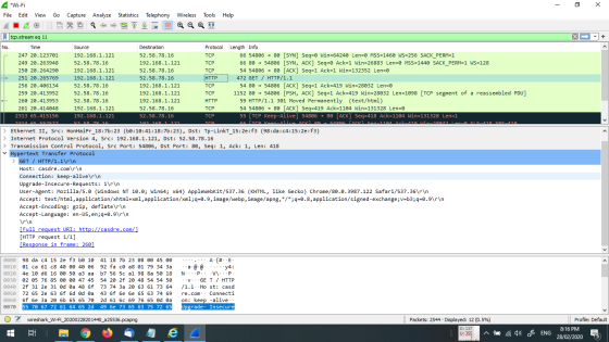 - 0 31 HTTP *Wi-Fi File Edit View Go Capture Analyze Statistics Telephony Wireless Tools Help OOO XC 92 TbQ@I tcp.stream eq 1