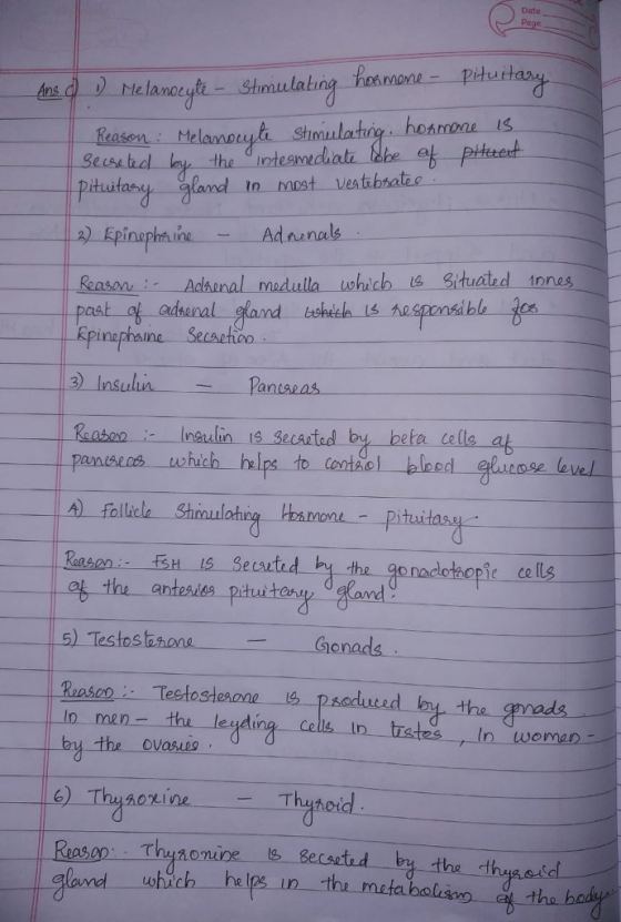 Date elanoc eason: Melamou ntesmidiati Sbe e In most vest bnatzc utay aland EpingphtiñneAdnanals Reason Adhanal modulla whach e Stuated innes adhenal aetio 3) Insulin Pantseas Reaton Insulin is secasted by beta calls at paness which haips to bloed evel hin oing harontpitudas RasenH 1s Seted by the 5) Testostohone Reasooi Testosterone 1 psodueed y the gmads ic ce lLs and Gonada lo menthe leyding cells in trates the OVasue9 6) glond which hels in tha mata tho