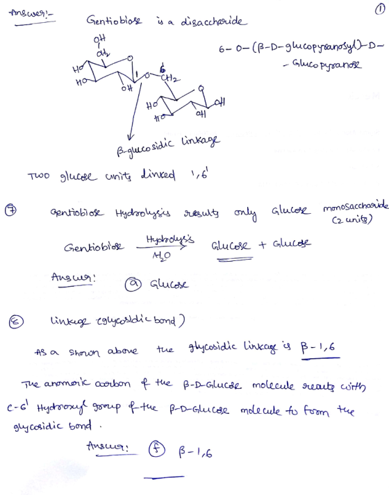 o1 sidAc Glu manosacchaside Gentiobio2 HO the akjcosidie likag - 6 abcue glycosidic bơnd