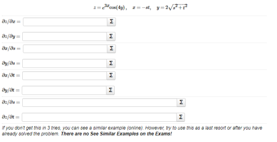 z=e37.cos(4), Ir-st, y=215+t az/az= az/ay= M Dz/as= M dy/as = M Oz/dt = M Dy/at = M az/as= az/at= If you dont get this in 3
