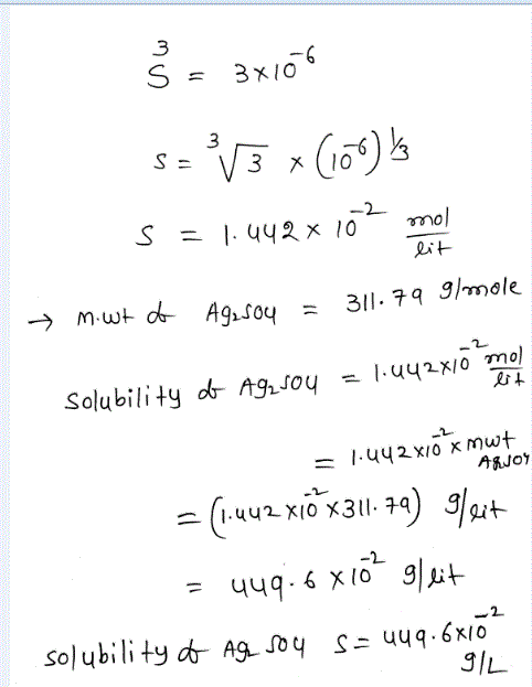 3 2 3I1. 79 3/mole pit solubili ty Ag Joy suq.6xIO SIL