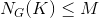 NG(K) < M