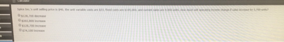 So n g price is 14th are creed How much will come change by 5.700 ? 52.700 decrease 102,000 increase 12.00 increase