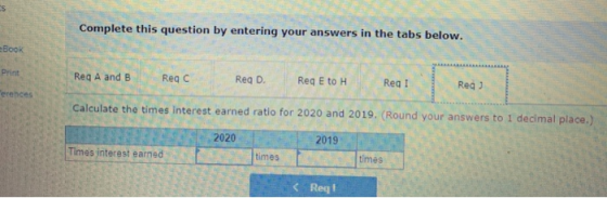 Complete this question by entering your answers in the tabs below. Book Print Reg A and B ReqC Reg D. Reg E to H Reg Reqj ere